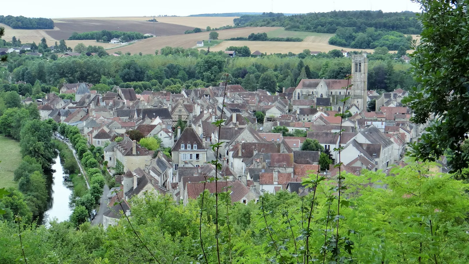 The roofs of Noyers-sur-Serein in the Serein valley